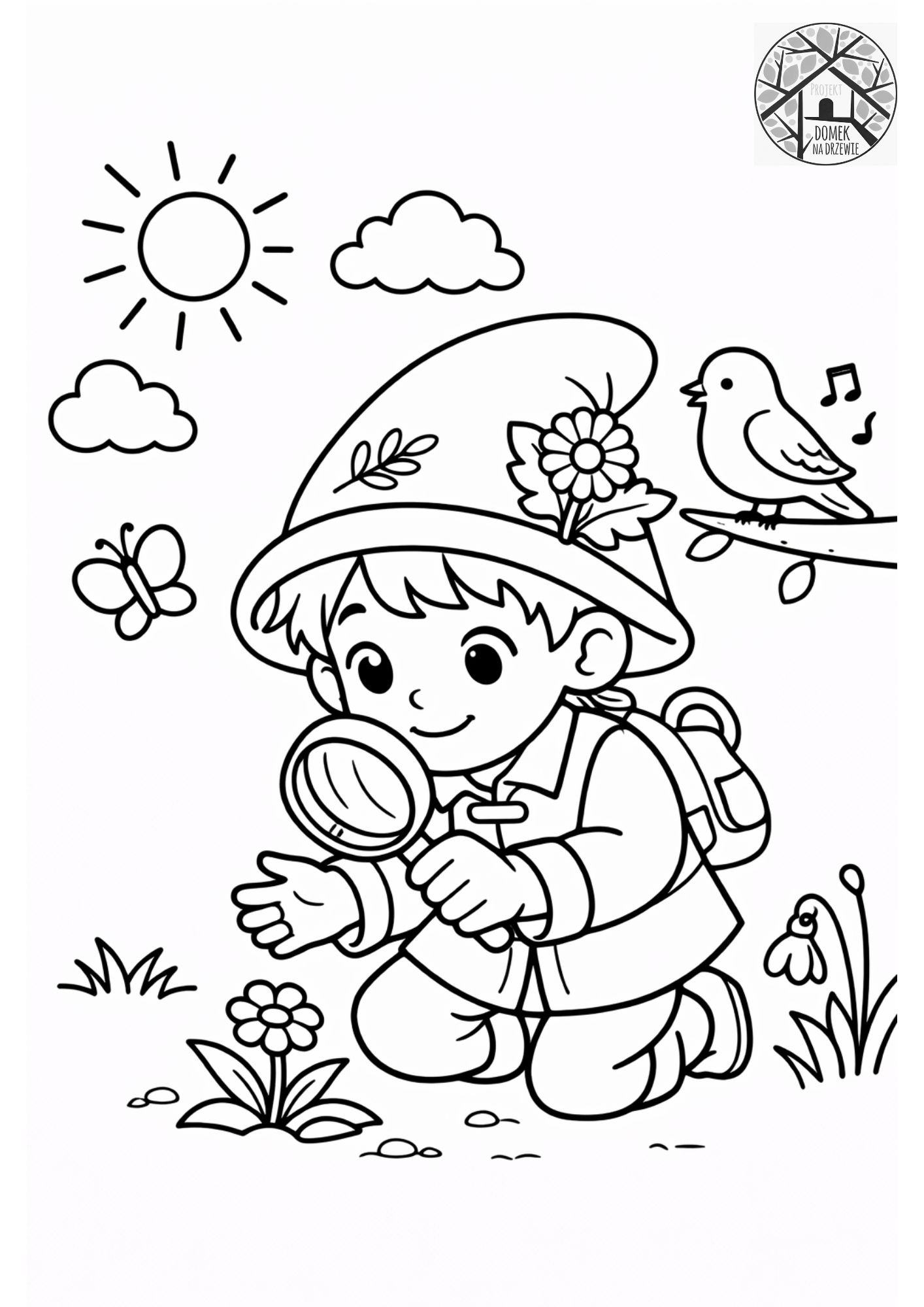 Spring colouring pages preview